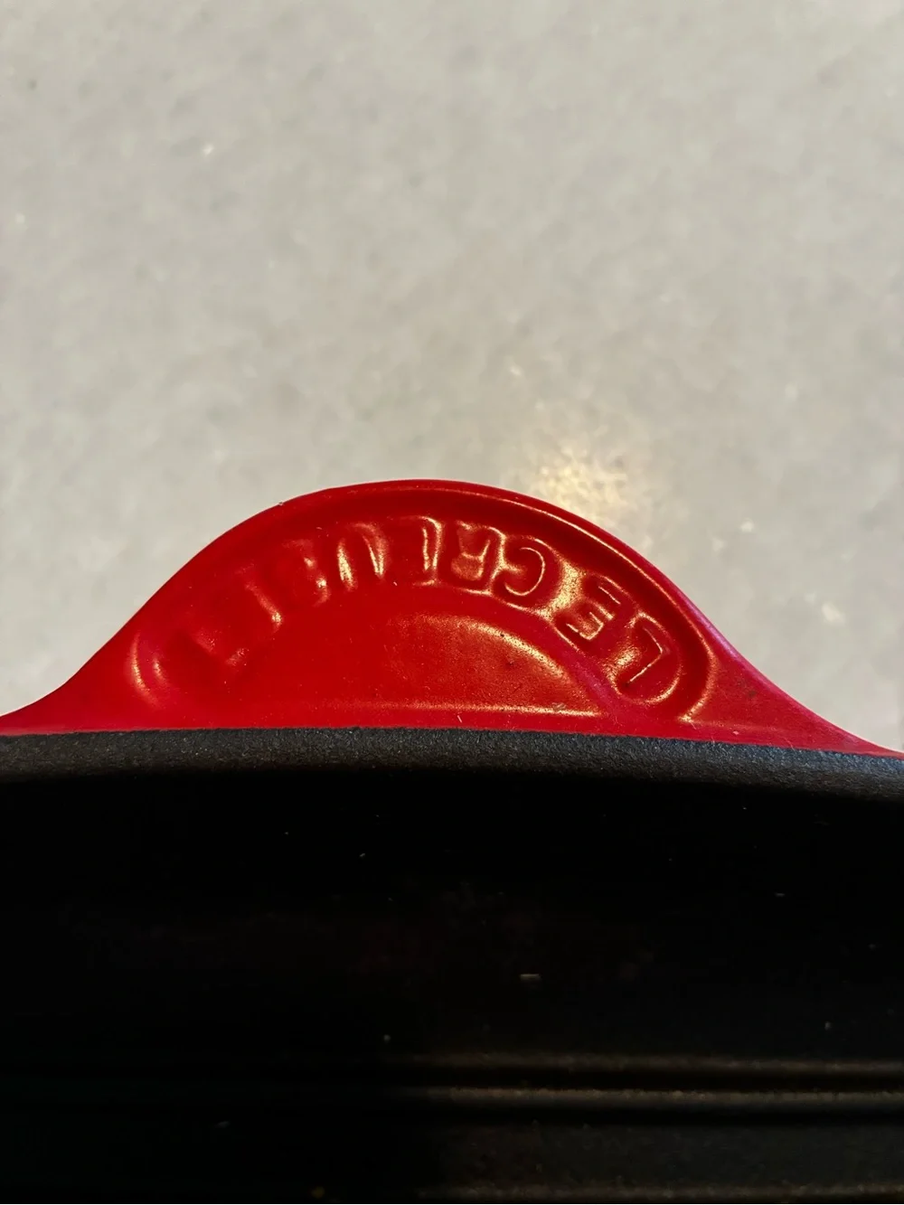 Le Creuset Flame Cast Iron Grill Pan with Ribbed Interior